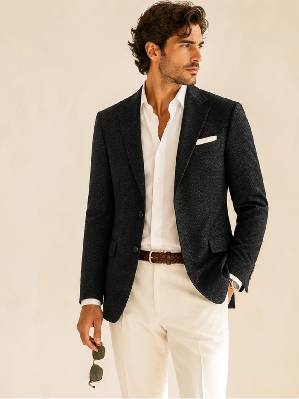 Ted Baker Endurance Tweed Blazer Cashmere Wool Quiet Luxury Sz 46R